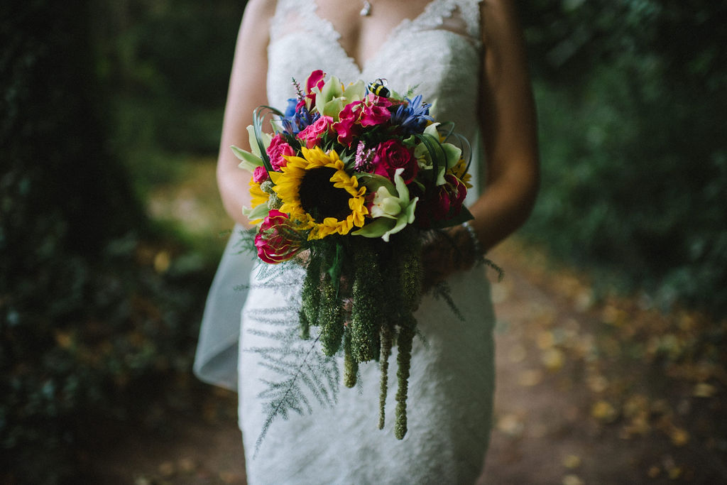 A bouquet of bright flowers