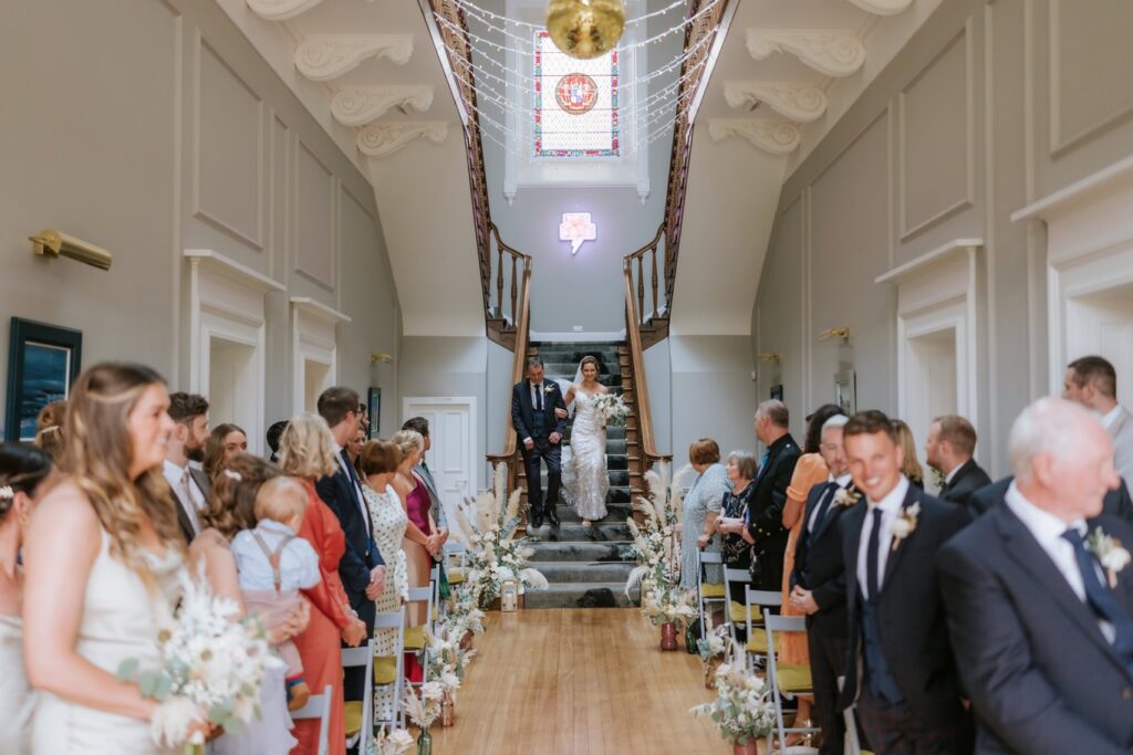 Netherbyres House Wedding Venue Grand Hall Staircase