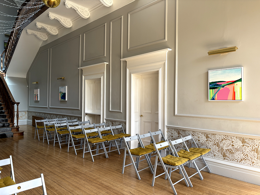 The Netherbyres House Grand Hall with Hollie Savory's art on display